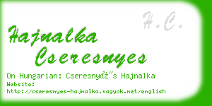 hajnalka cseresnyes business card